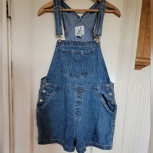 100% Cotton Denim Overall Shorts. Large.
